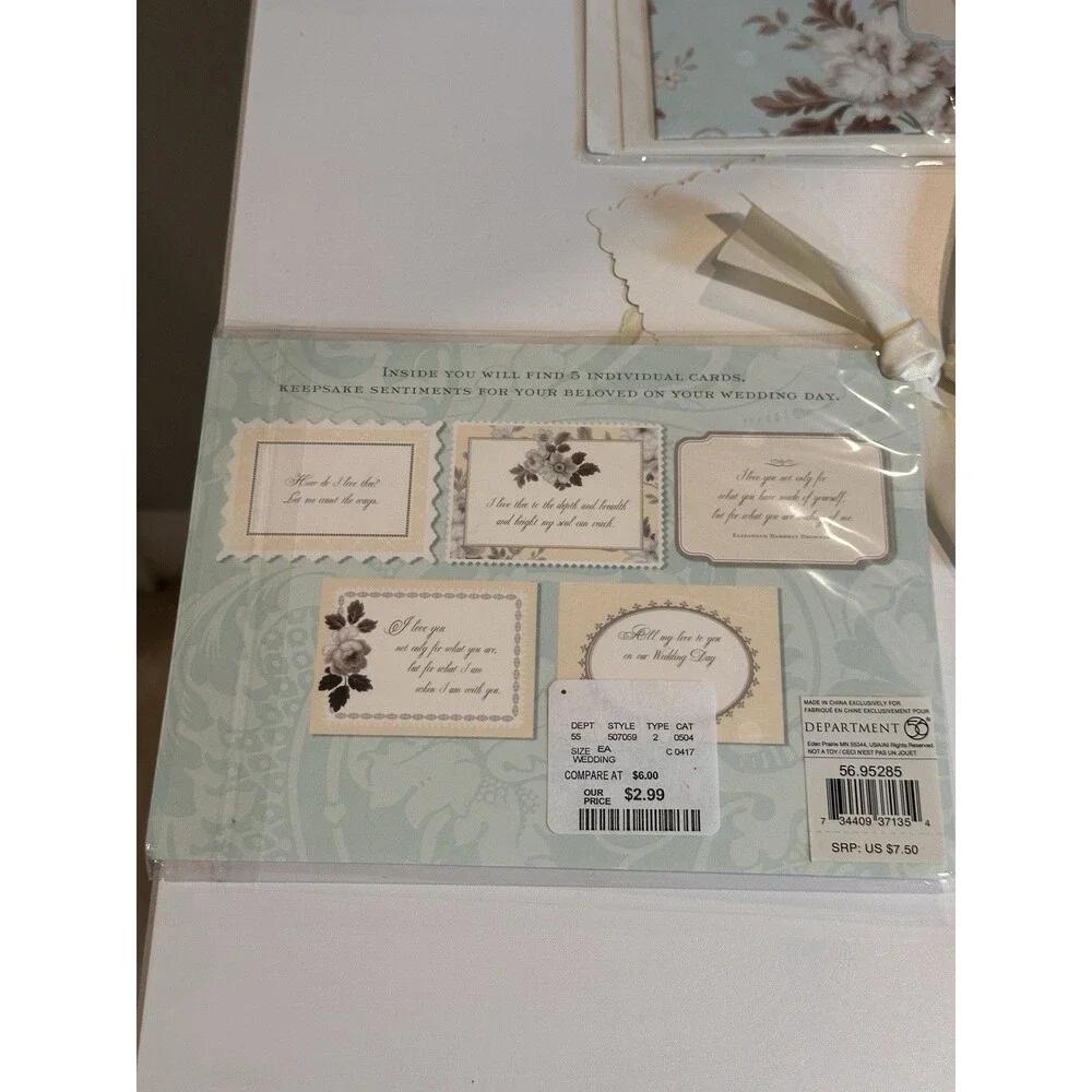 Anna Griffin Wedding Day Card Pack Lot of 3 Keepsake Sentiments